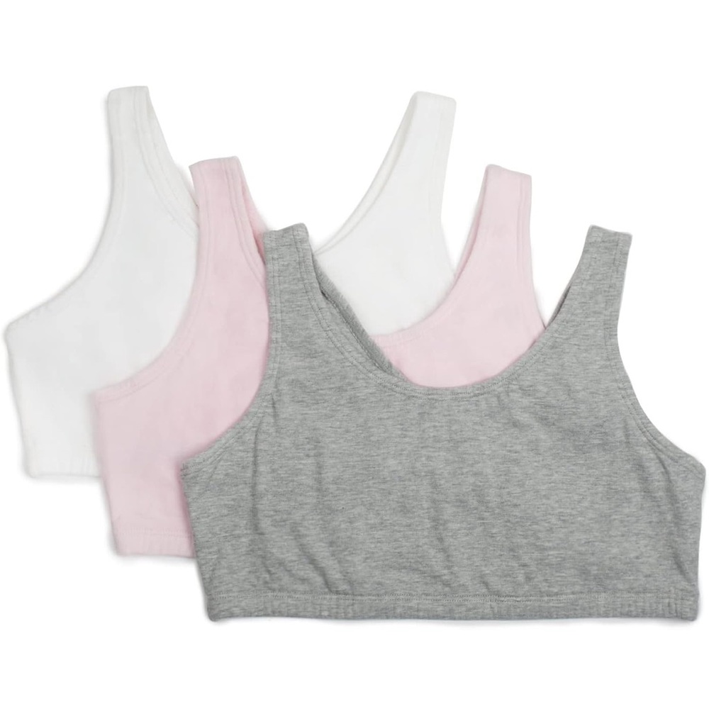 14 Big Girl Cotton Assorted Color Bras